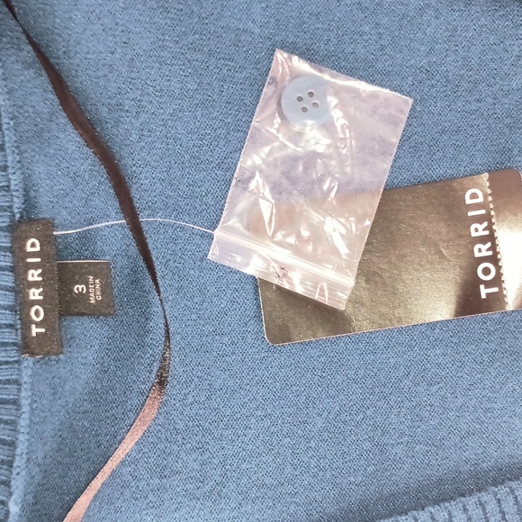 Torrid Women's V-neck cardigan made from 100% viscose knit - Picture 3 of 9